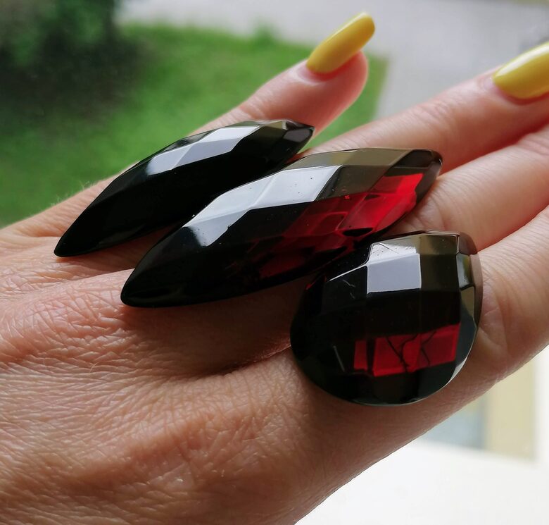 Cherry Amber Cabochons – Faceted Marquise & Teardrop Shapes | MY AMBER